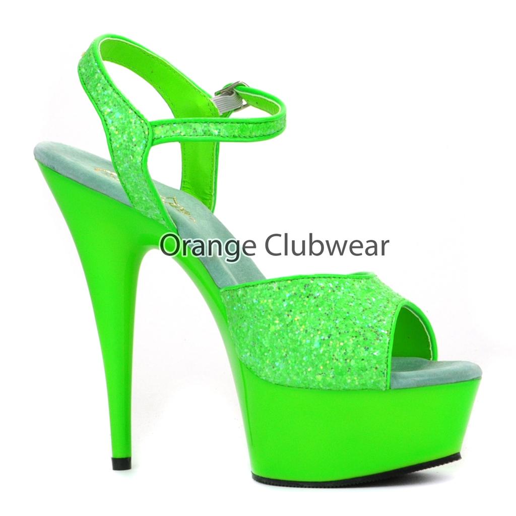 lime green stripper heels