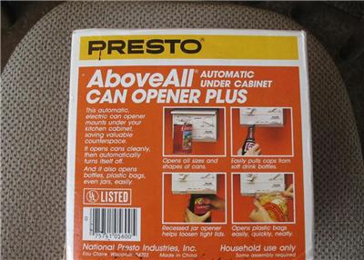 presto under cabinet electric can opener presto aboveall 4 1 automatic can opener plus 05600 under presto under cabinet electric can opener presto aboveall 4 1 automatic can opener plus 05600 under