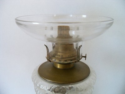 Brass  Lamps Antique on Antique Oil Lamp Brass Porcelain   Antique 2 Part Shade   Ebay