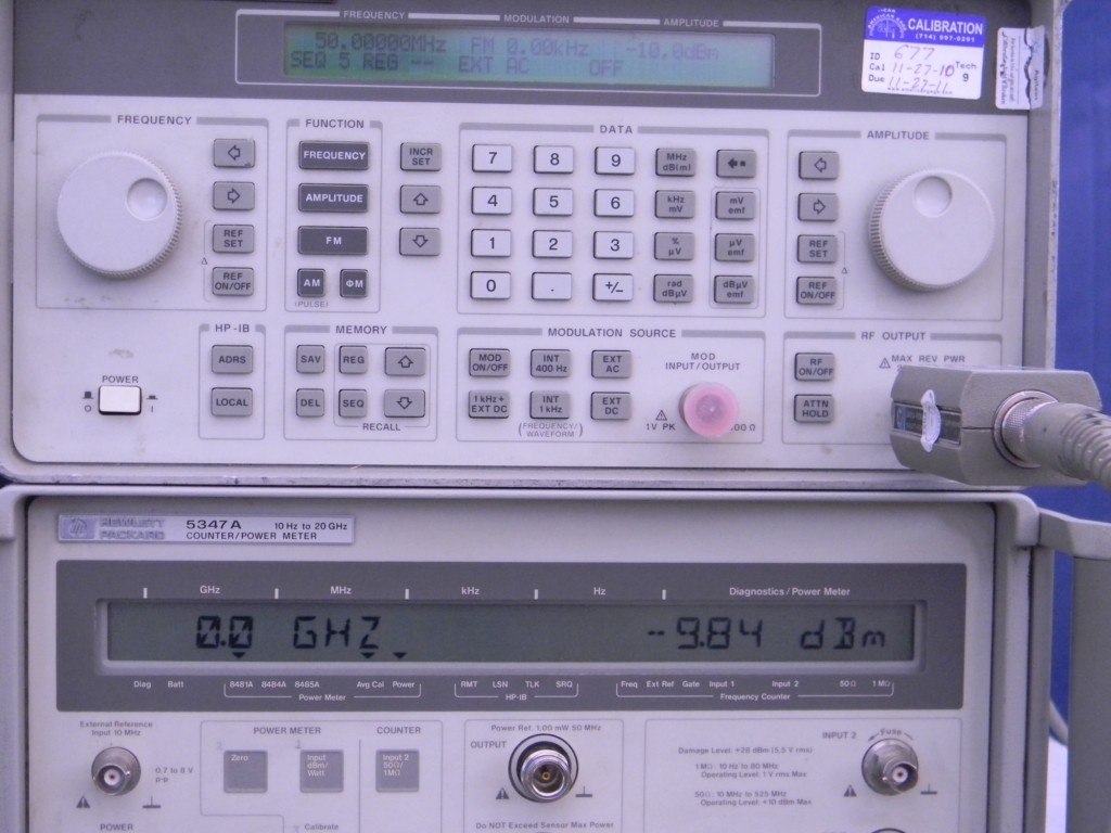 Agilent/HP 5347A 20GHz Microwave Counter/ Power Meter " Working