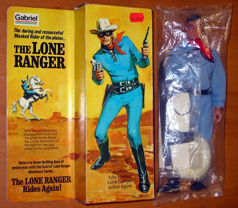 10" vTg 1970's Gabriel Lone Ranger MIB MOC Sealed Action Figure Marx