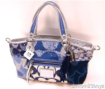 ... NWT Coach Poppy Signature Denim Blue Jean Rocker Shoulder Purse 16732 ... NWT Coach Poppy Signature Denim Blue Jean Rocker Shoulder Purse 16732