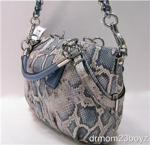 NWT Coach Sophia Ivory Blue Python Embossed Leather Purse 16354 Ltd ... NWT Coach Sophia Ivory Blue Python Embossed Leather Purse 16354 Ltd ...