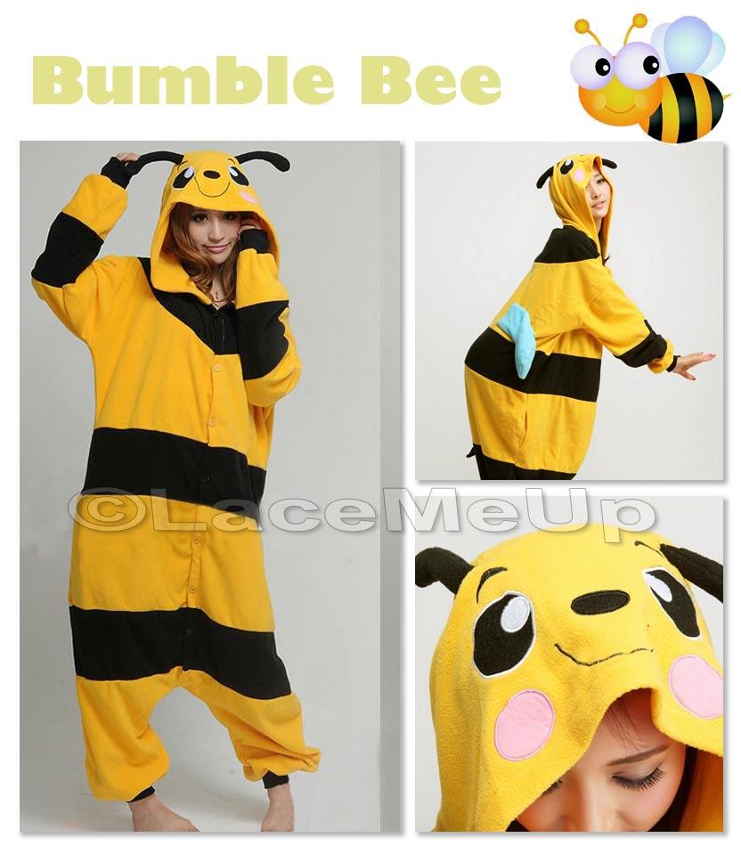 Bumble Bee Animal Onesie Disney Cosplay Costume Kigurumi Adult Kids