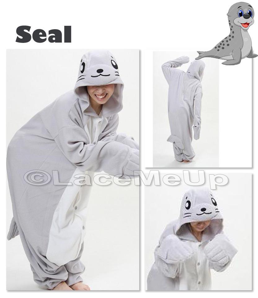 Seal Animal Onesie Disney Cosplay Costume Kigurumi Adult Kids Pajama S M L XL eBay