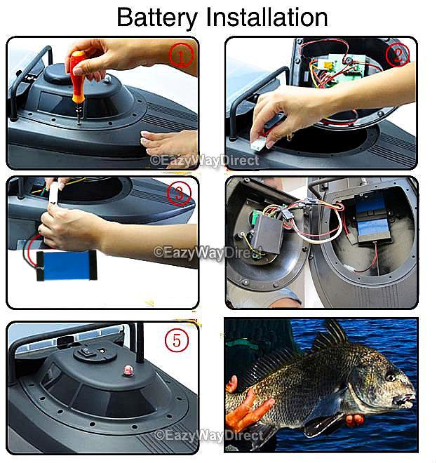  JABO-2BS Upgrade to JABO-2BL Lipo battery Bait Sonar Fish Finder Boat