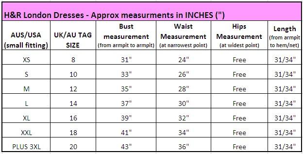Image result for hearts and Roses size chart