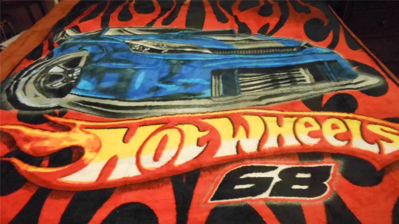 Hot Wheels car auto Red Flame Micro Raschel Fleece Blanket Throw 50 x 60 NEW eBay