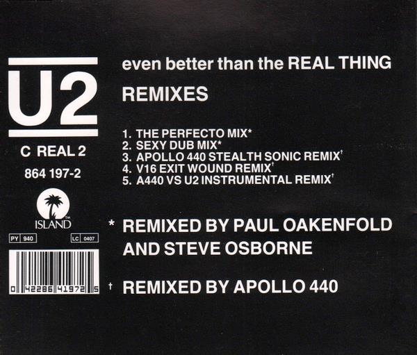 U2 - Even Better Than The Real Thing Record