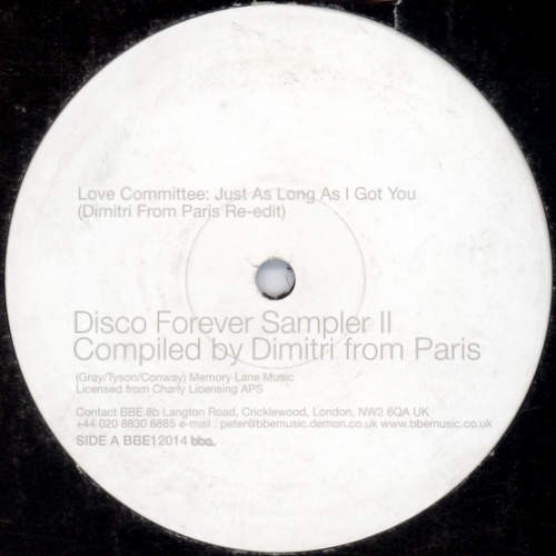 LOVE COMMITTEE / SILVER PLATNUM & GOLD - Just As Long As I Got You / I Got A Thing