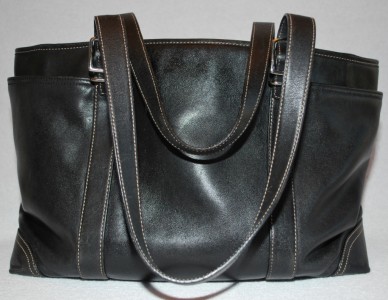 COACH EXTRA LARGE BLACK LEATHER BOOK BAG PURSE TOTE DIAPER, NICE CONDITION | eBay