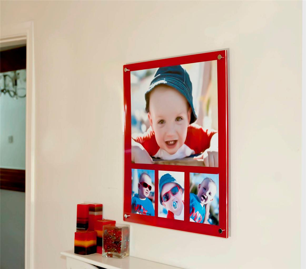 Acrylic 20x24"10mm wall floating picture photo frame for 16x20" (40X50cm) pixi