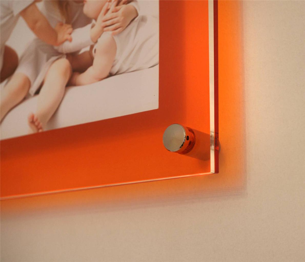 Acrylic 20x24"10mm wall floating picture photo frame for 16x20