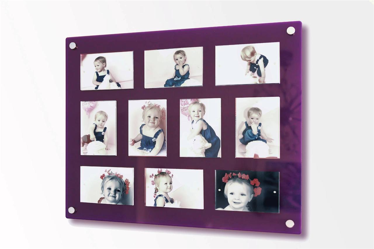 Large GLOSS PERSPEX ACRYLIC PICTURE WALL multi photo FRAME 10x