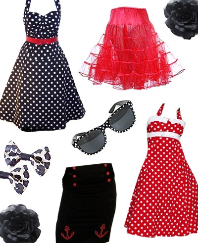 Dress Shopping on Vintage   Retro Fashion Blog  Get The 50s Look At Rainbow Retro