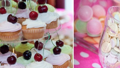 Cupcake wedding cake candy buffet