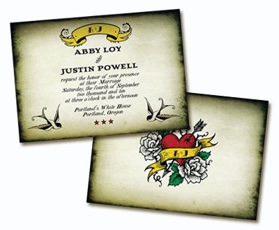 Rockabilly wedding invitation