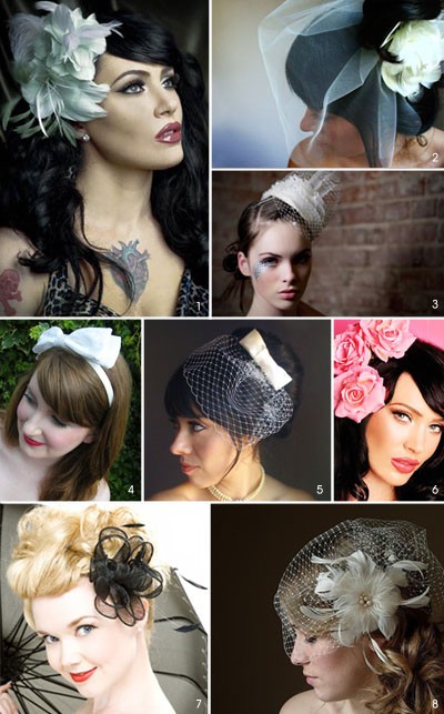 Hairstyles  1950s on The 50s Style Wedding Blog  50s Wedding Veils And Fascinators