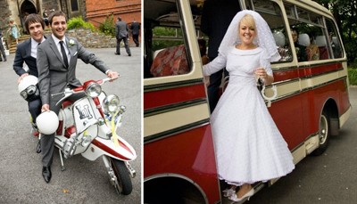 50s wedding transport