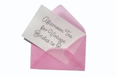 Afternoon tea for vintage brides to be invitation