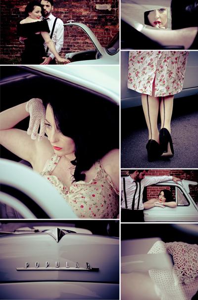 1950s engagement shoot