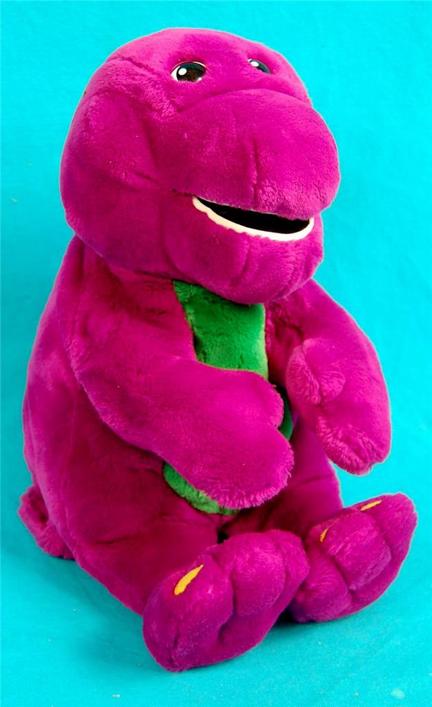 talking barney stuffed animal