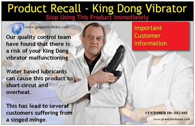 Agree, Vibrator recall prank call Doubtful. Vibrator recall prank call very