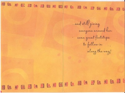 HALLMARK MAHOGANY BIRTHDAY CARD FOR AUNT , LADY'S FACE,