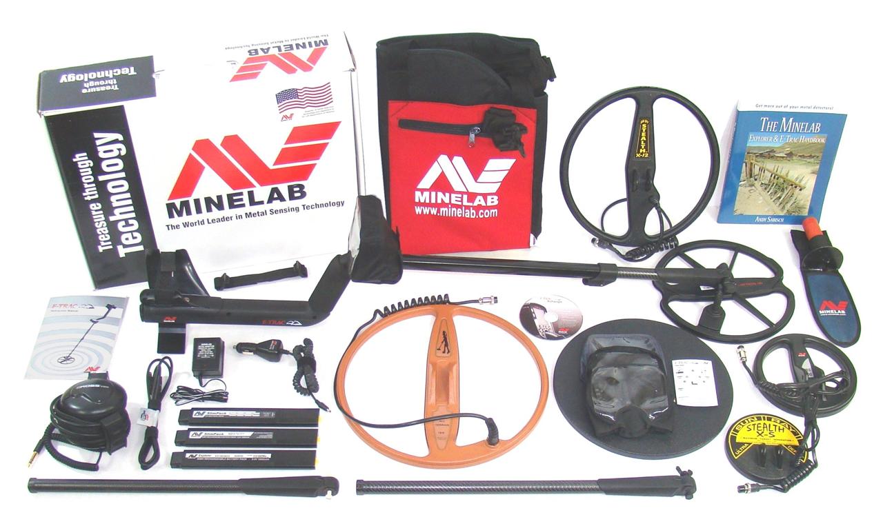 Minelab E-Trac Metal Detector - 5 Coils Many Extras - Serious Detecting
