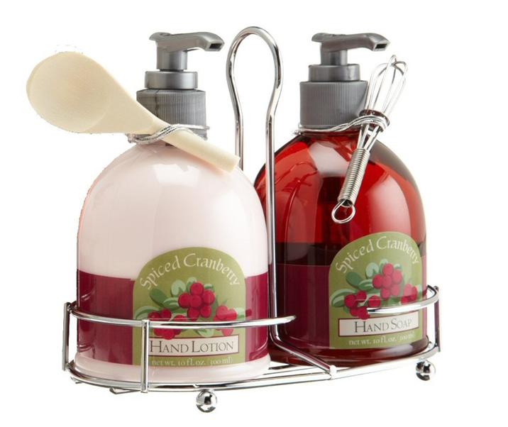Design Imports Spiced Cranberry Scented Soap & Lotion Dispenser Caddy