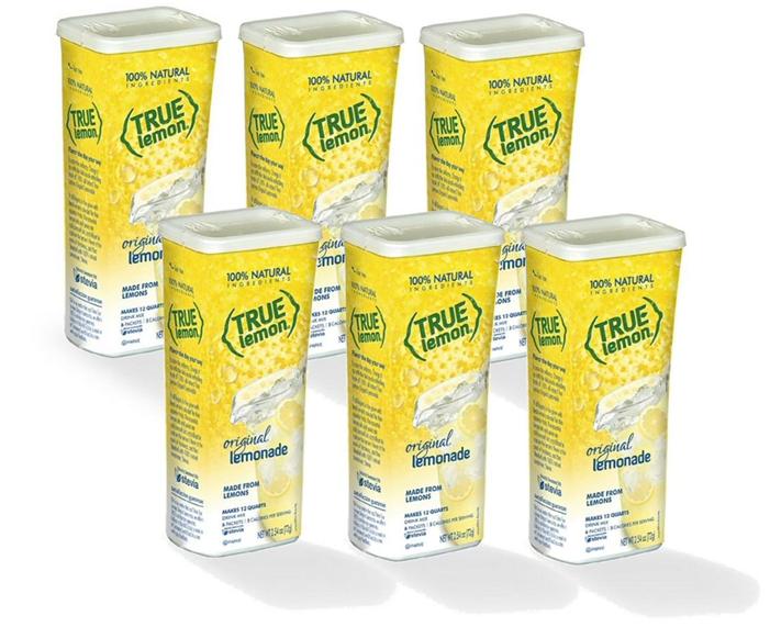 True Lemon 100 Natural Original Lemonade 2 Quart Drink Mix 6ct x 6pk