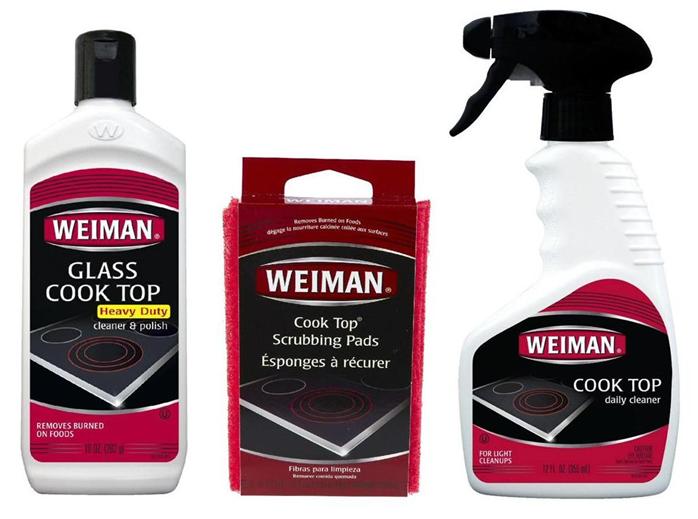 Weiman Glass & Ceramic Cook Top Cleaner, Polish & Scrubbing Pads 3pc