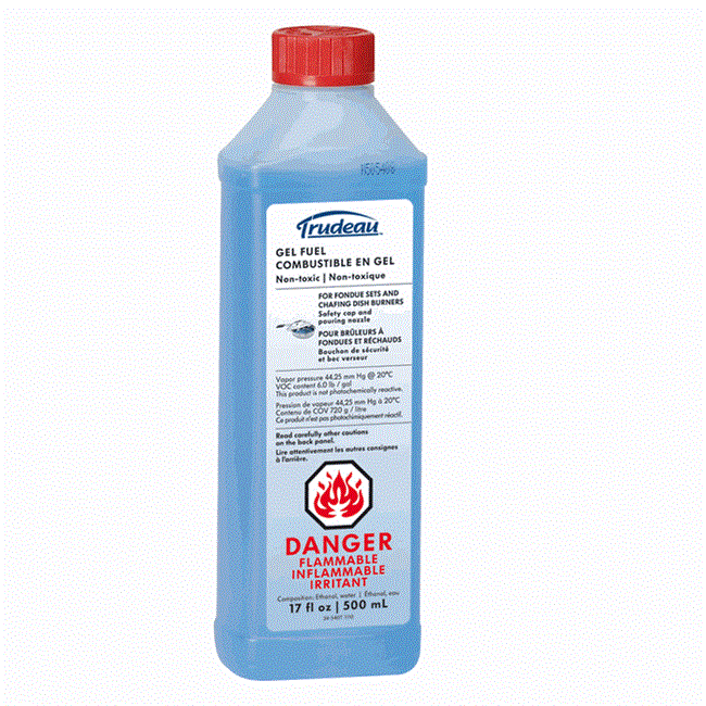 Trudeau 17oz Gel / Gelled Fuel for Fondue Sets & Chafing Dish Burners