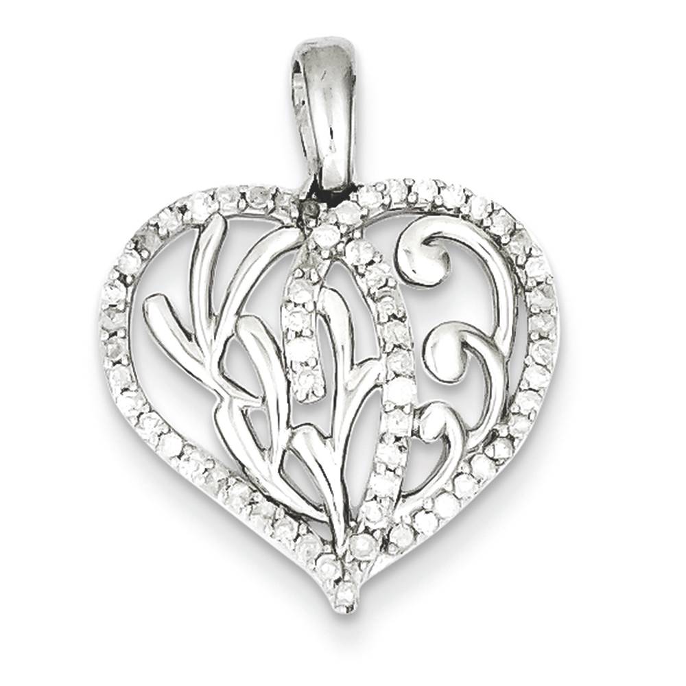 925 sterling silver 0.24 ct love charm