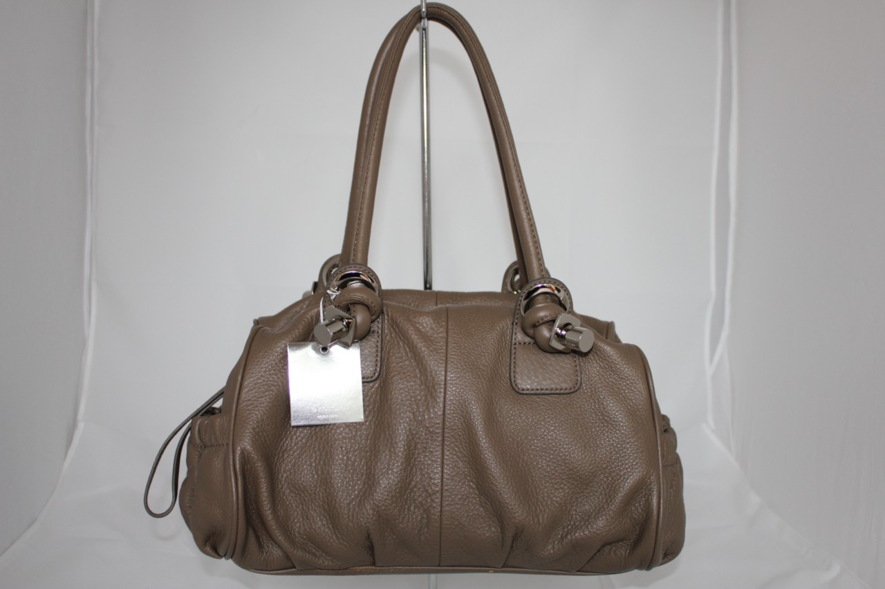 New Oroton Leather Bag Royal Tote "Smog" Brown/Tan Bag BNWT 100