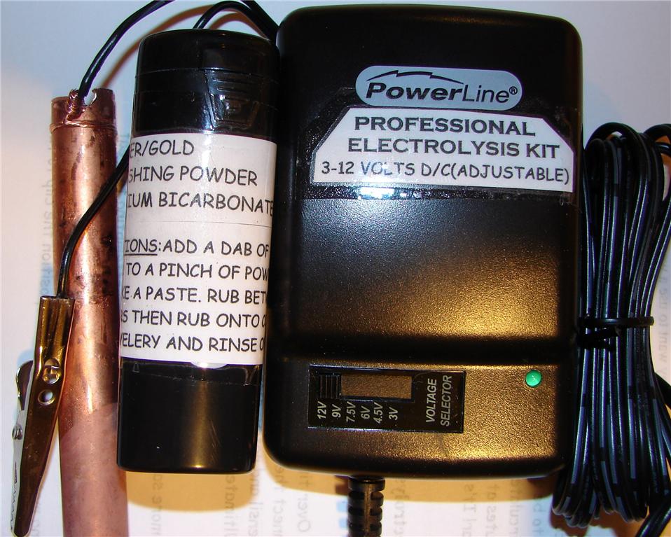 ELECTROLYSIS KITREMOVES COPPER,SILVER & IRON OXIDE+++