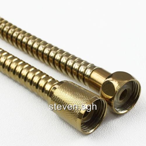 polished brass flexible supply line