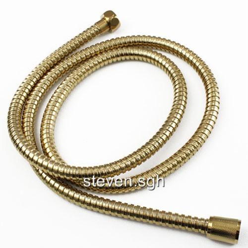 polished brass flexible supply line