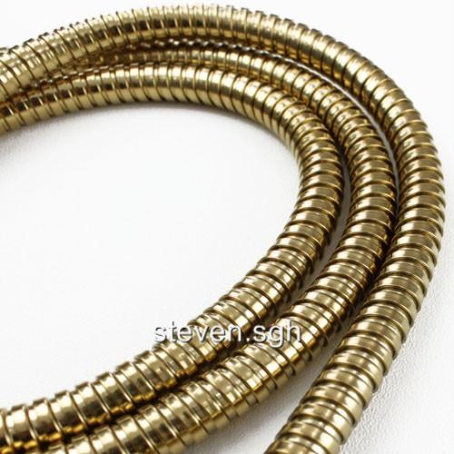 polished brass flexible supply line