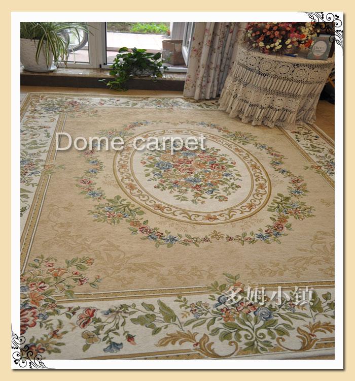 French Country Victorian Traditional Classic Floral Cream Floor Rug