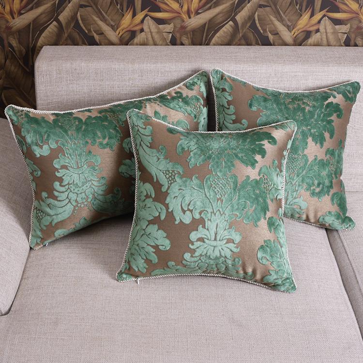 Luxury French Roy Classic Collection Damask Green Velvet Pillow Cushion Cover G eBay