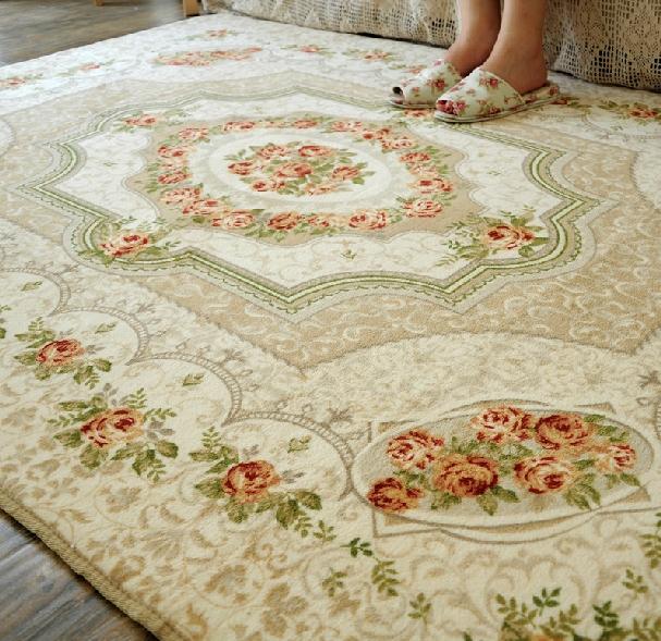 French Country Victorian Floral Cream Living Bedroom Floor Mat Rug Carpet a eBay