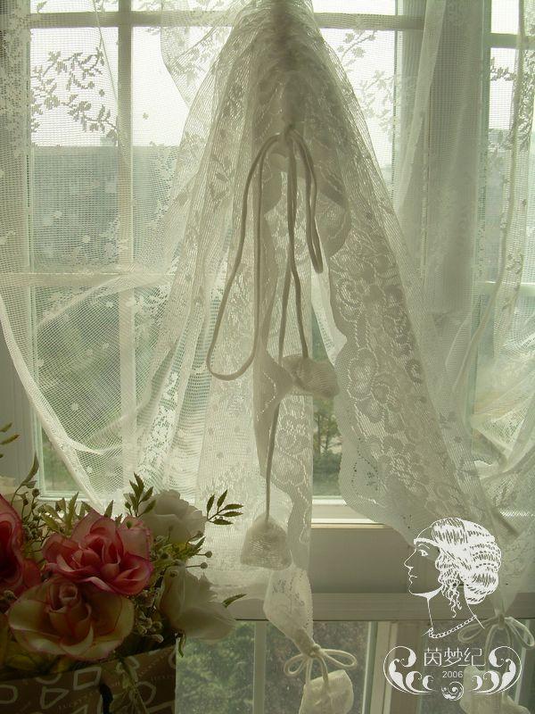 French Country Lace Austrian Balloon Shade Sheer Voile