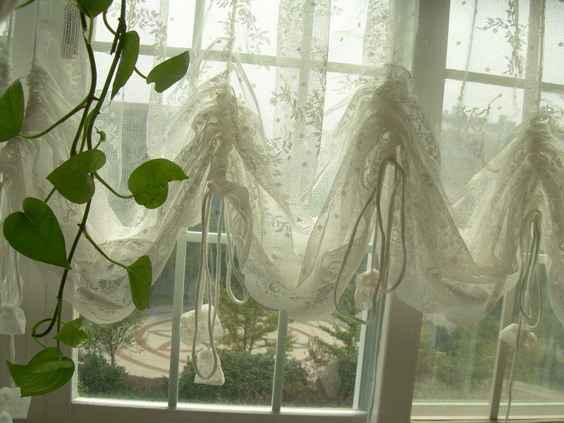 French Country Lace Austrian Balloon Shade Sheer Voile
