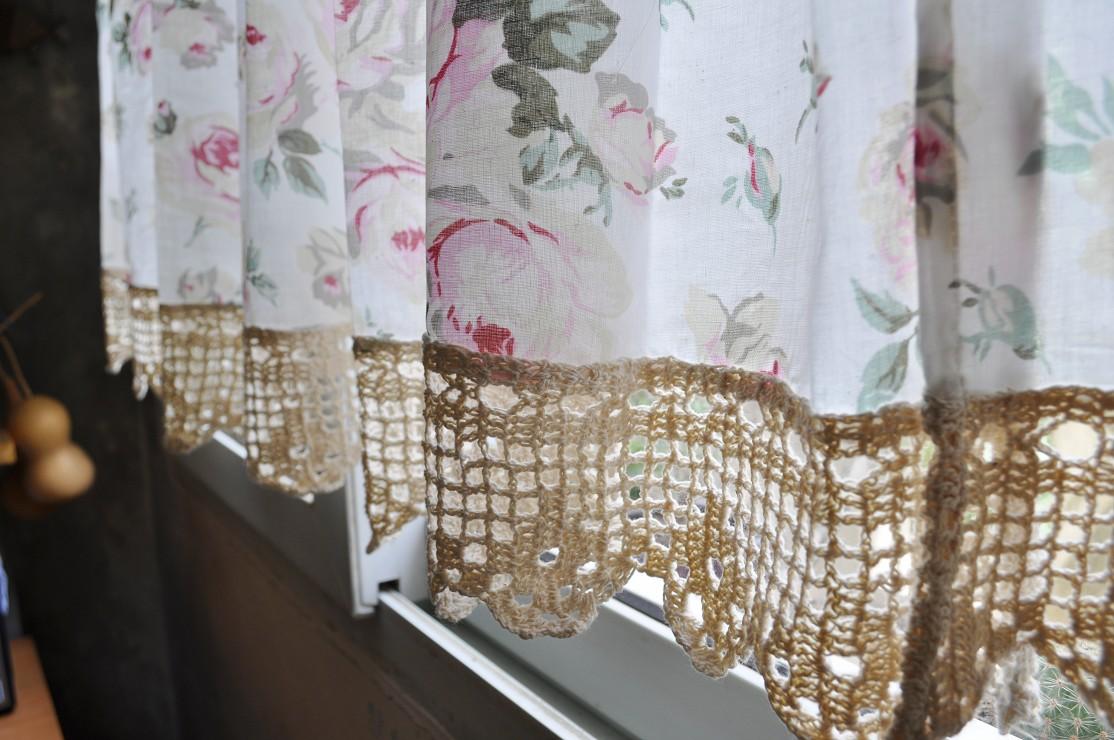 French Country Floral Rose Cafe Kitchen Curtain 007 Ebay