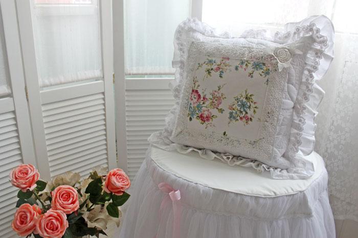 Shabby French Chic Princess Floral White Cushion Cover Pillow Case Sham 003 eBay