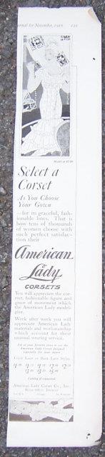 Image for 1916 LADIES HOME JOURNAL AMERICAN LADY CORSETS MAGAZINE ADVERTISEMENT
