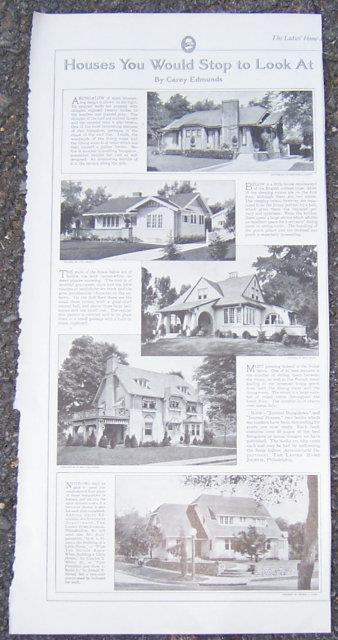 Image for 1916 LADIES HOME JOURNAL HOUSES YOU WOULD STOP TO LOOK AT BY CASEY EDMUNDS
