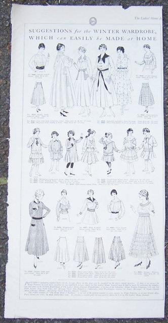 Image for 1916 LADIES HOME JOURNAL PAGE FOR WINTER WARDROBE