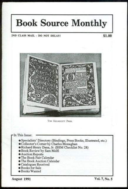 Image for BOOK SOURCE MONTHLY MAGAZINE AUGUST 1991